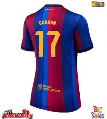 Barcelona Anthony Gordon #17 Replica Home Stadium Shirt for Women 2026-27 Short Sleeve